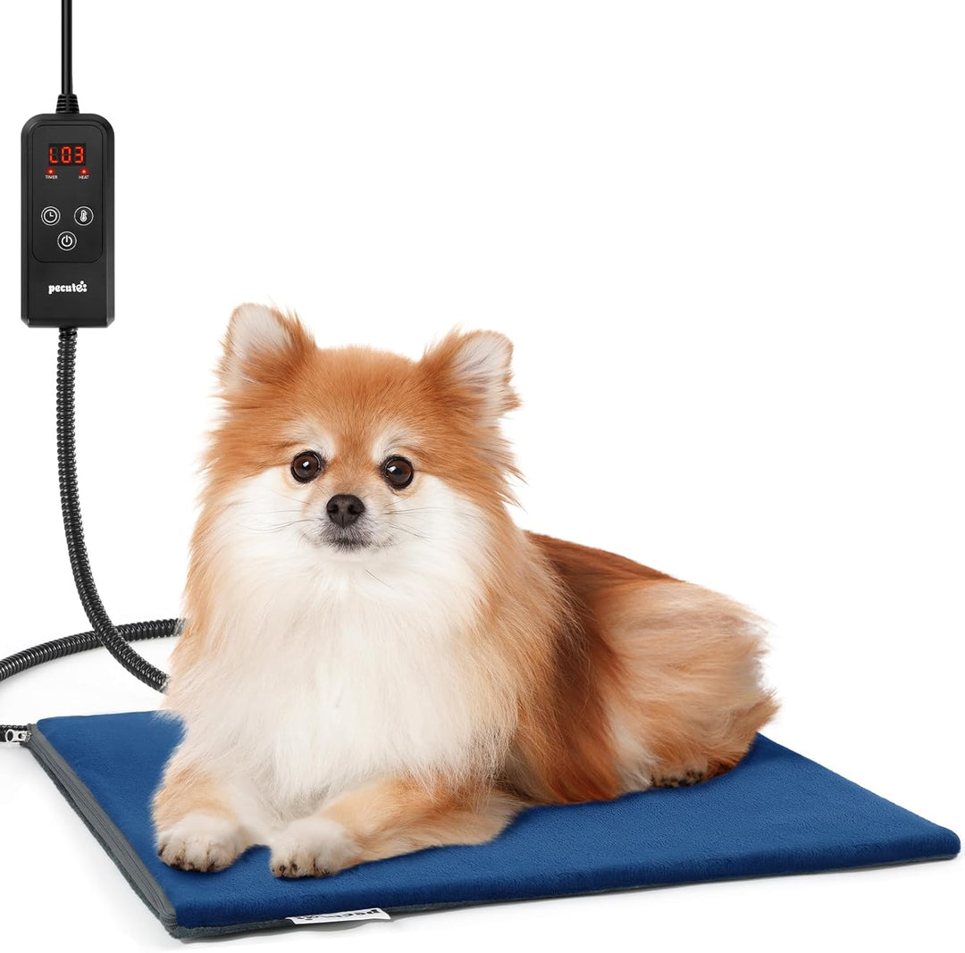 pecute Haustier Heizkissen, Katzen & Hund Heizmatte Innen, Hunde Heizkissen Sicher, 6 Stufen Tempera