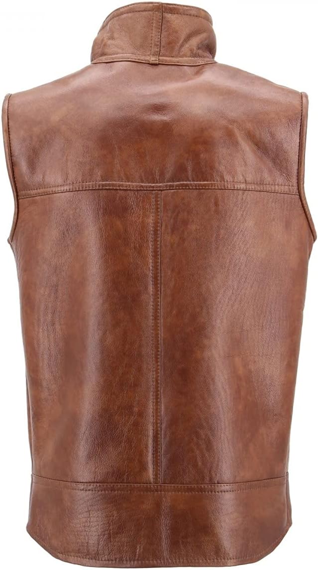 Hollert Herren Lammfellweste Luca Fellweste Echtleder Merino Schaffell Jagdweste warme Outdoorweste