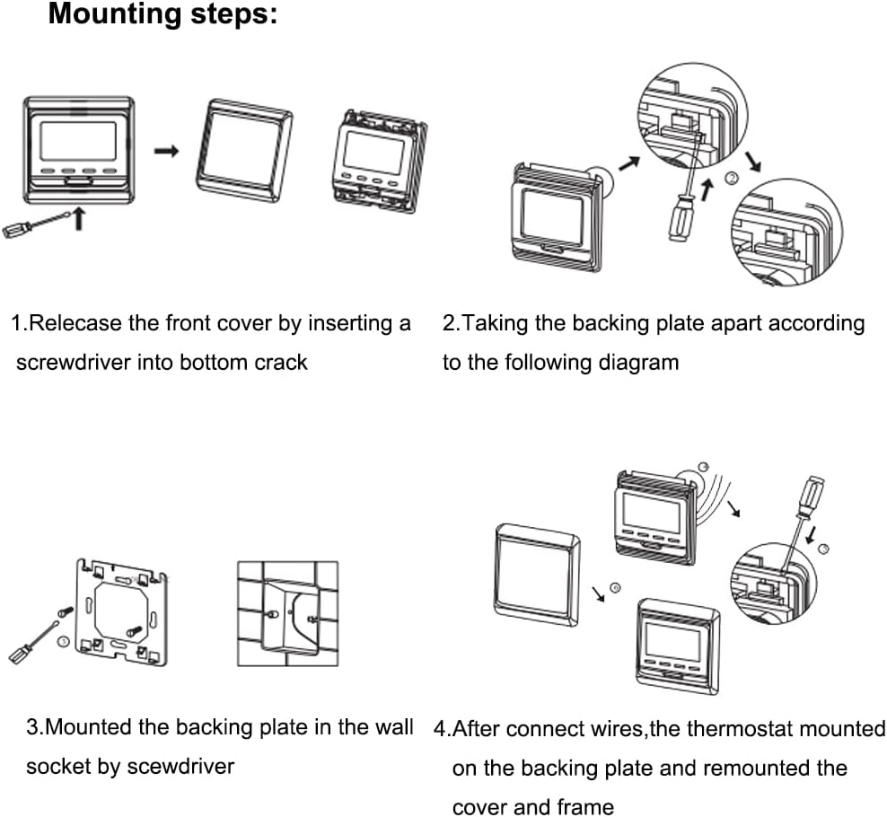 MINCO Home Programmable Tuya Smart WiFi Thermostat Electric Heating Warm Floor Temperature Controlle