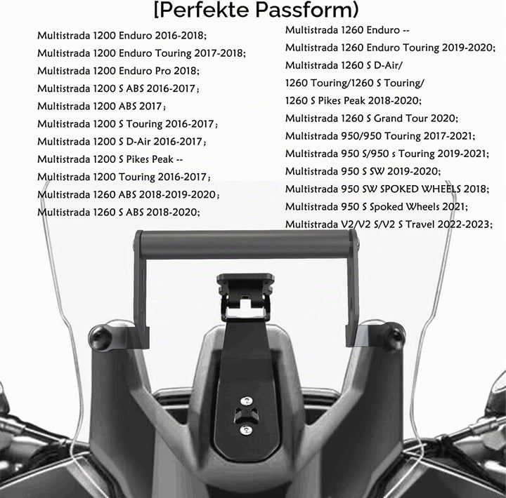 Navi Halterung für Motorrad Multistrada 1200/1260/950/V2 Frontlenker/Mittelhalter