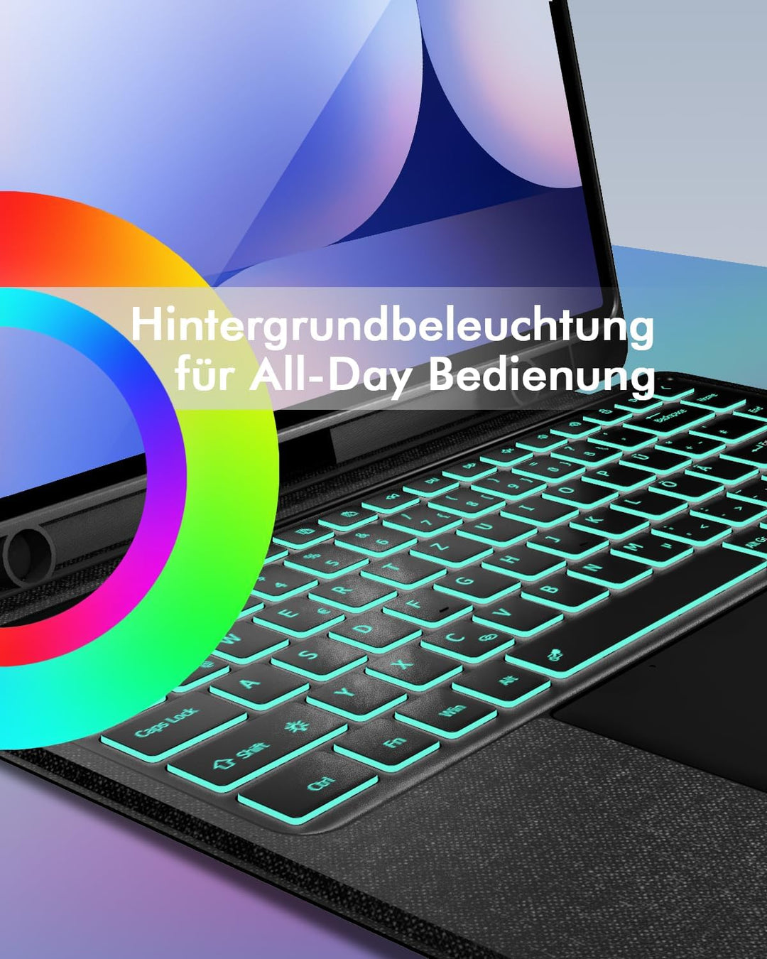 Doohoeek Tastatur mit Hülle für Samsung Galaxy Tab S10 Ultra 2024 14,6 Zoll, Tab S9 Ultra 2023, Tab