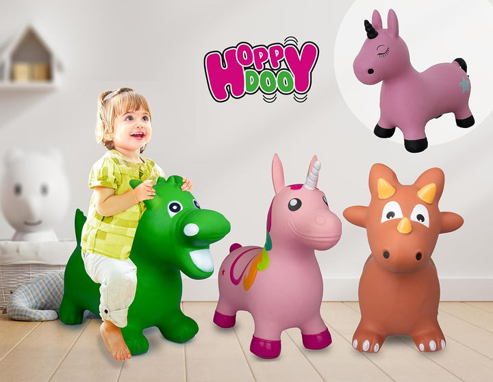 JAMARA 460316 Hüpftier Einhorn HoppyDoo - Spielzeug für Kinder, Hüpfspielzeug Baby Indoor/Outdoor, G