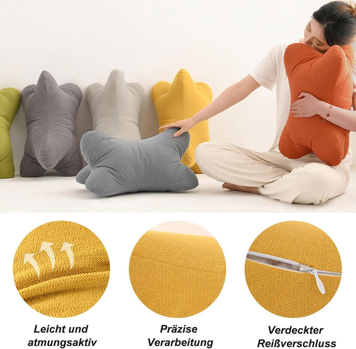 Nackenkissen Lesekissen, Leseknochen Nackenrolle, Ergonomische Form, Leseknochen, Lendenstütze Flexi