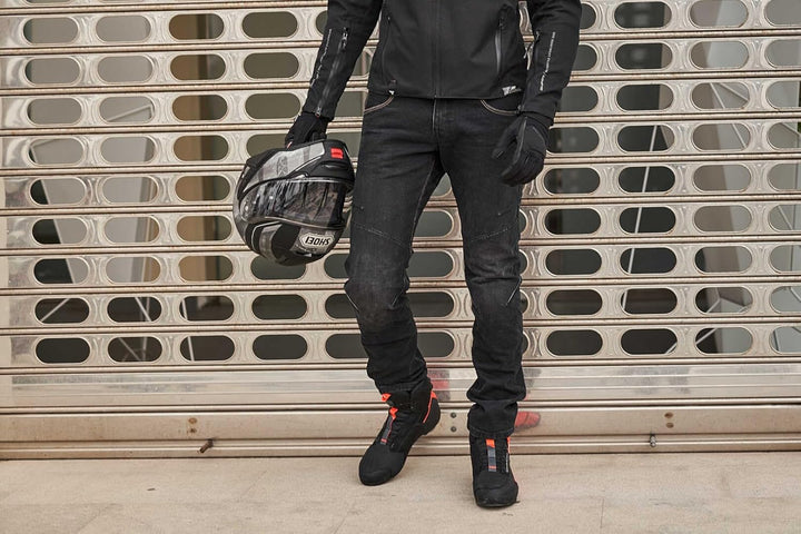 SHIMA DEVON Motorradjeans - Belüftete Elastische Slim Fit Biker Motorradhose mit FiberQL-Verstärkung