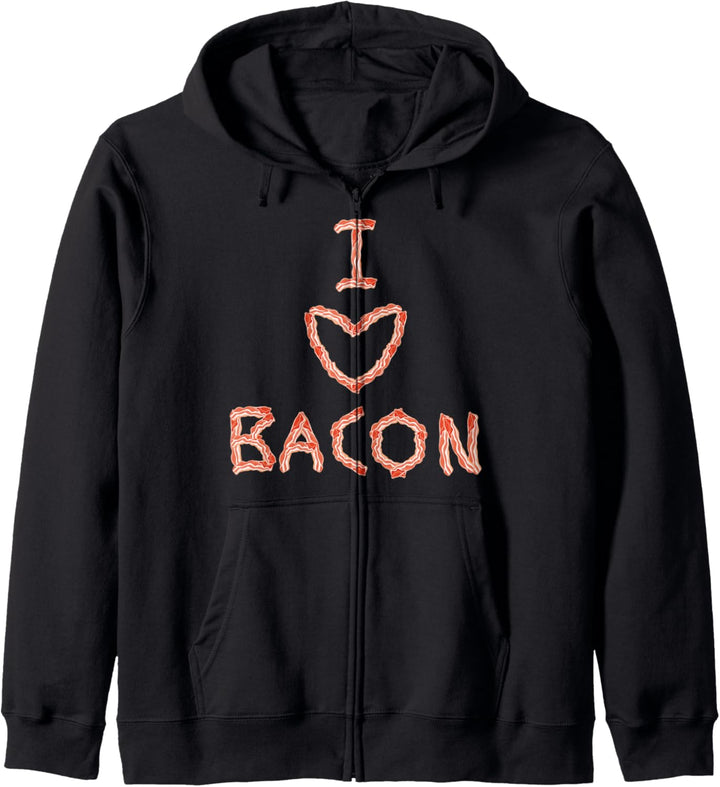 I love bacon bacon font Kapuzenjacke