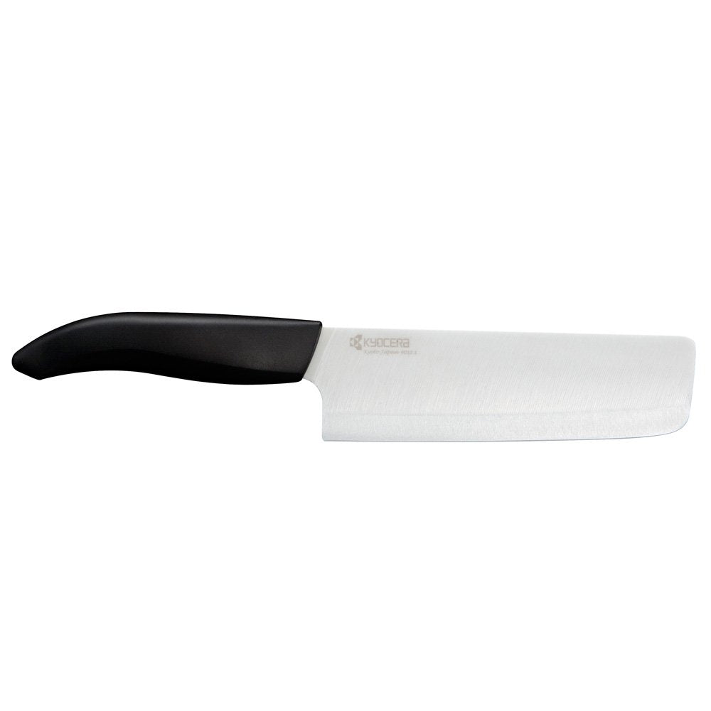 Kyocera Küchenmesser Nakiri, schwarze Keramik-Klinge, schwarzer Kunststoffgriff