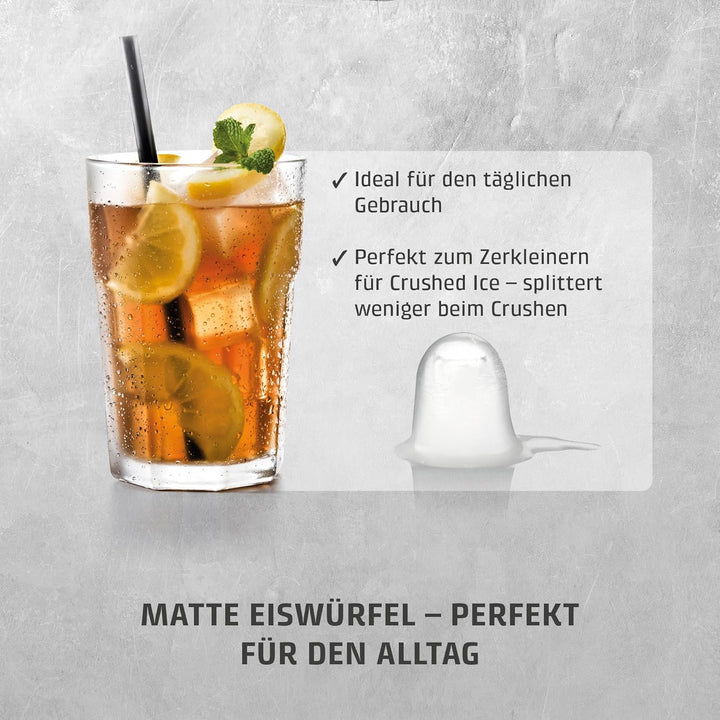 CASO Clear Ice Advanced Eiswürfelbereiter mit Kompressor – Leise 48 dB, klare & matte Eiswürfel, 8–1