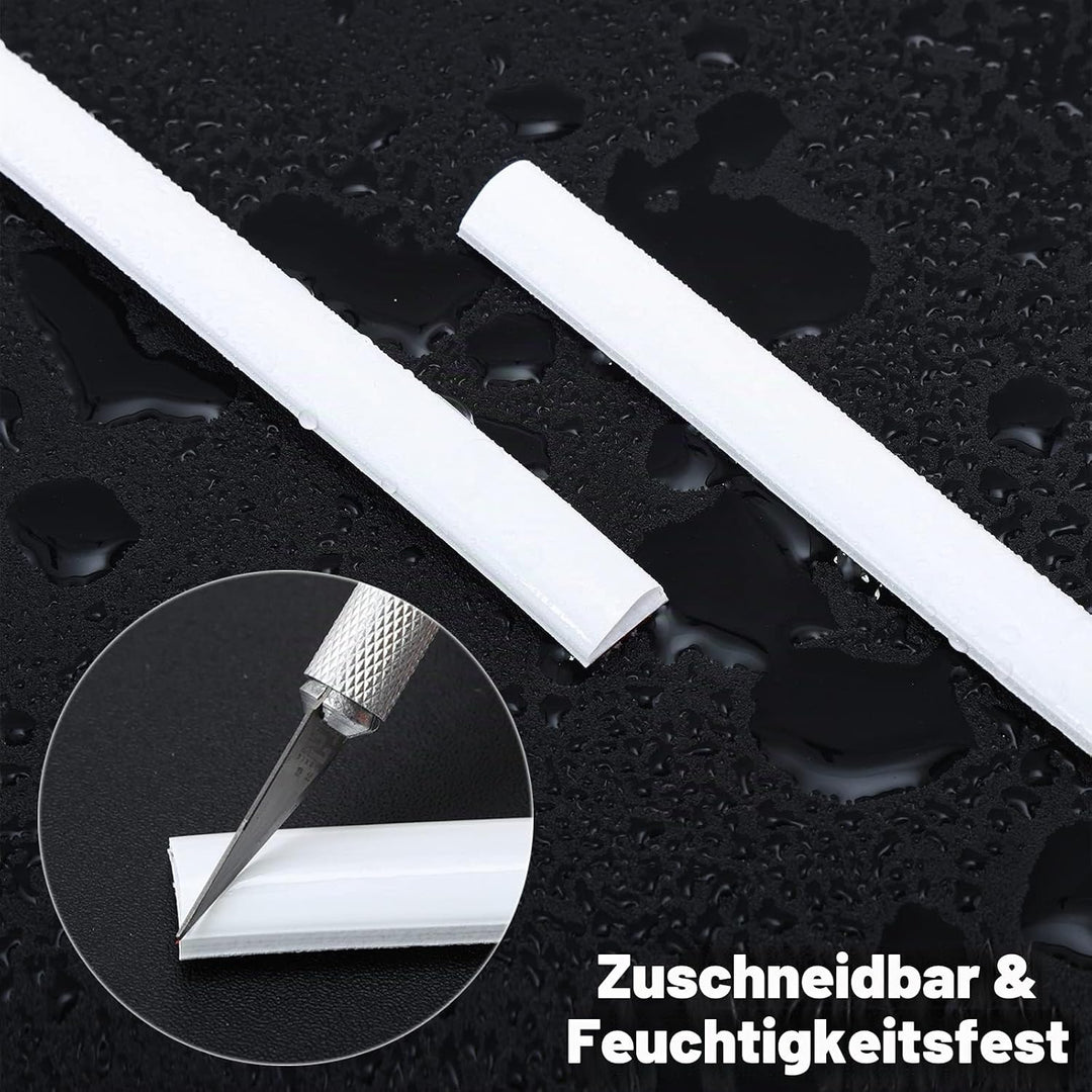 Flexible Zierleiste Selbstklebend | Weiss Deckenleisten für Boden, Aufkantung, Fliesenkante und Ecke