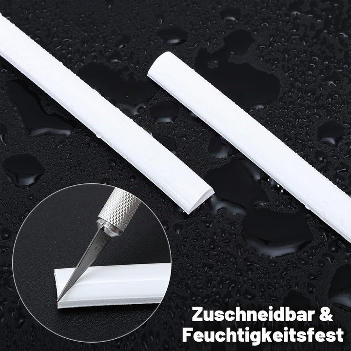 Flexible Zierleiste Selbstklebend | Weiss Deckenleisten für Boden, Aufkantung, Fliesenkante und Ecke