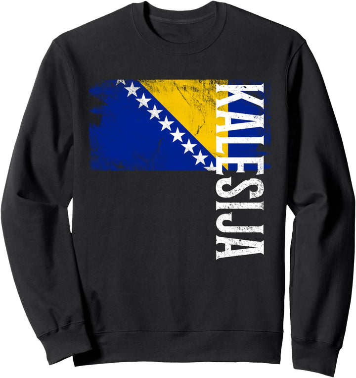 Kalesija Bosnien-Flagge, für bosnische Männer, Frauen, Kinder Sweatshirt