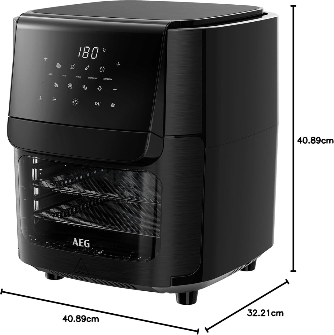 AEG Heissluftfritteuse XXL AAF12B 8000 - Multi-Combo, 12L Fassungsvermögen, 5 Kochmodi, LED-Display,
