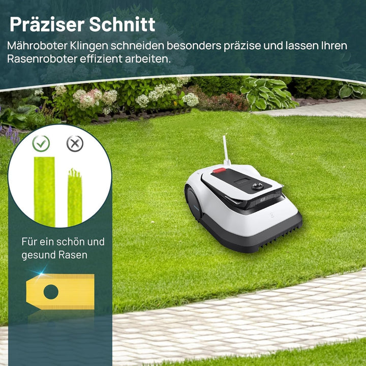 HAUSPROFI 30x Titan Ersatzklingen Ersatzkmesser für ECOVACS GOAT Mähroboter, DIN EN 50636-2-107 gepr