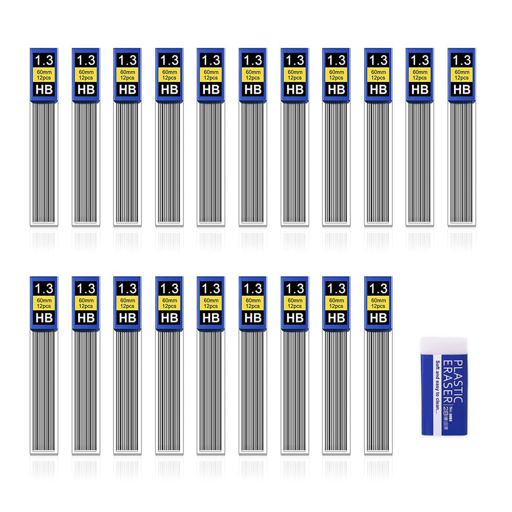 240 Stück Bleistiftminen 1,3 HB Ersatzminen Druckbleistift Minenbleistift set Automatische Mine fein