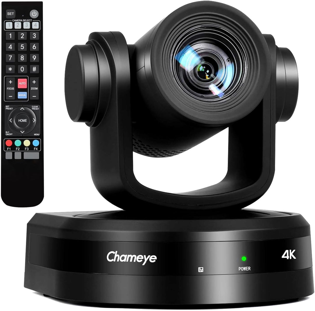Chameye 4K PTZ Kamera mit KI-Auto-Tracking 20x Optischer Zoom, Konferenzkamera 4K mit HDMI, LAN(PoE)