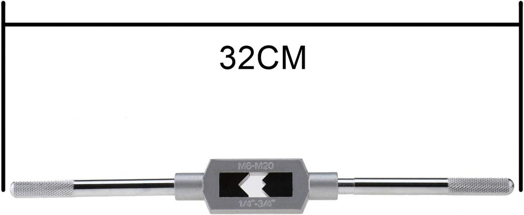 YINETTECH 32 cm langer verstellbarer Gewindebohrer aus Metall für M6 bis M20 …