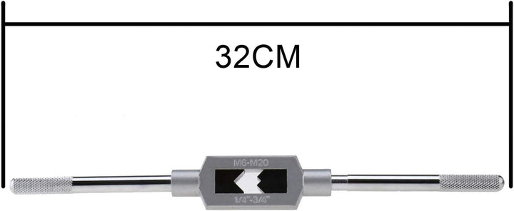 YINETTECH 32 cm langer verstellbarer Gewindebohrer aus Metall für M6 bis M20 …