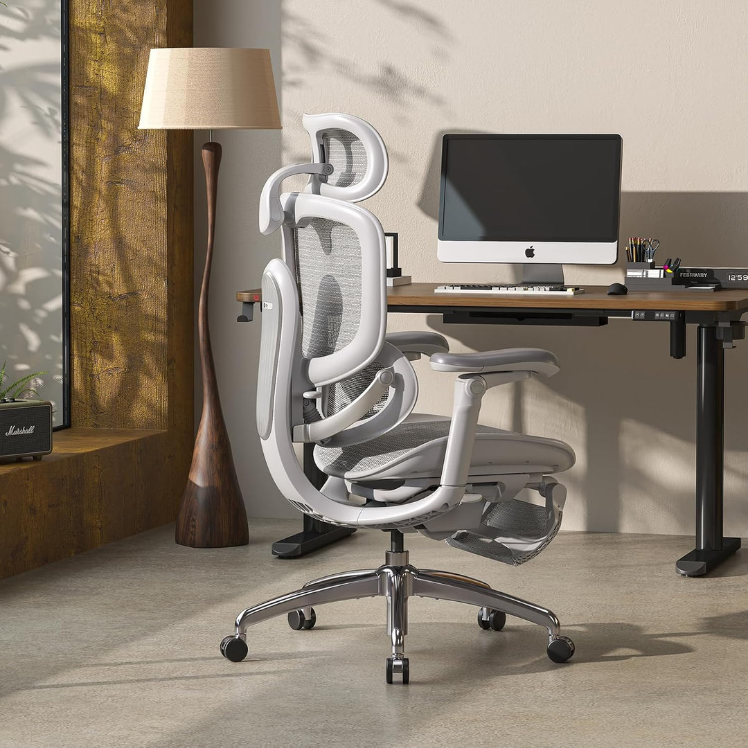 SIHOO Doro C300 V2 Ergonomischer Bürostuhl mit Fussstütze, Netz-Schreibtischstuhl mit 8D-Armlehnen,