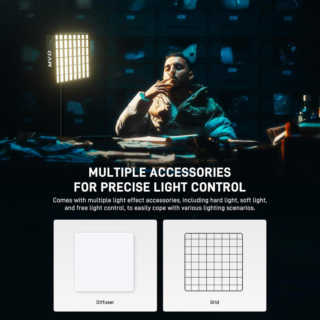 GVM Z100B 100W Bi-Color LED Videolicht – Modular erweiterbares LED Panel mit 2700K–6800K Farbtempera