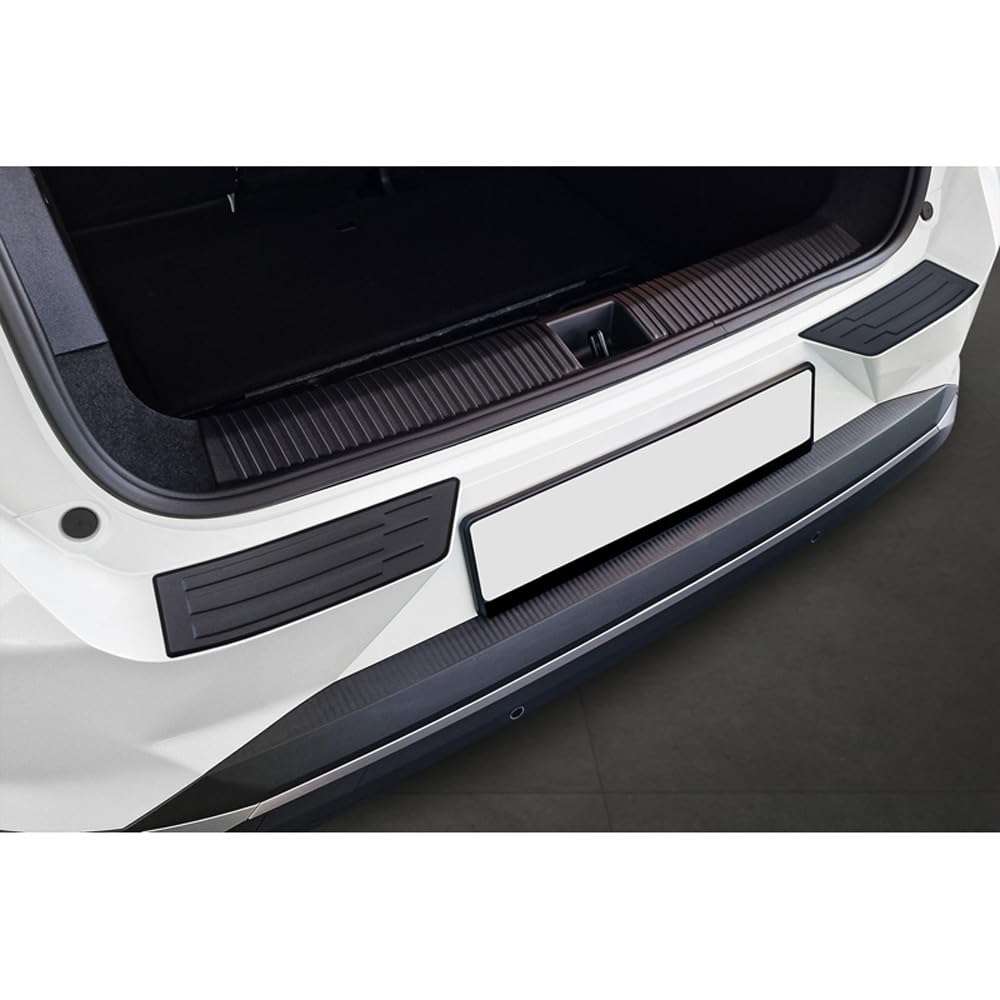 Avisa Matt-Schwarz Edelstahl Heckstossstangenschutz kompatibel mit Renault Scenic E-Tech 2024- 'Ribs