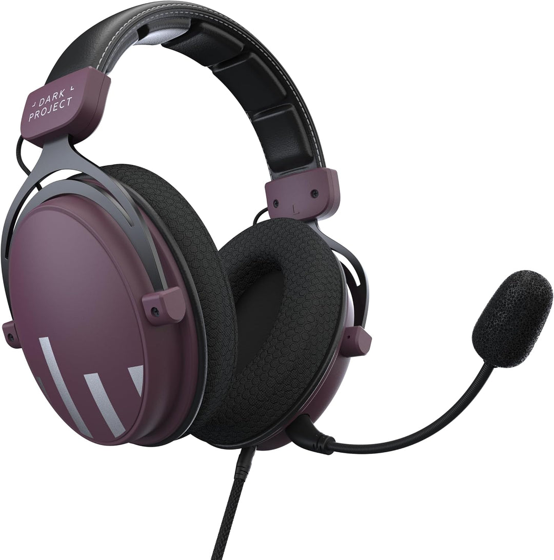 Dark Project HS4 Kabelgebundenes Gaming-Headset | 3,5-mm-Audiobuchse | Zweikammer-53-mm-Treiber mit