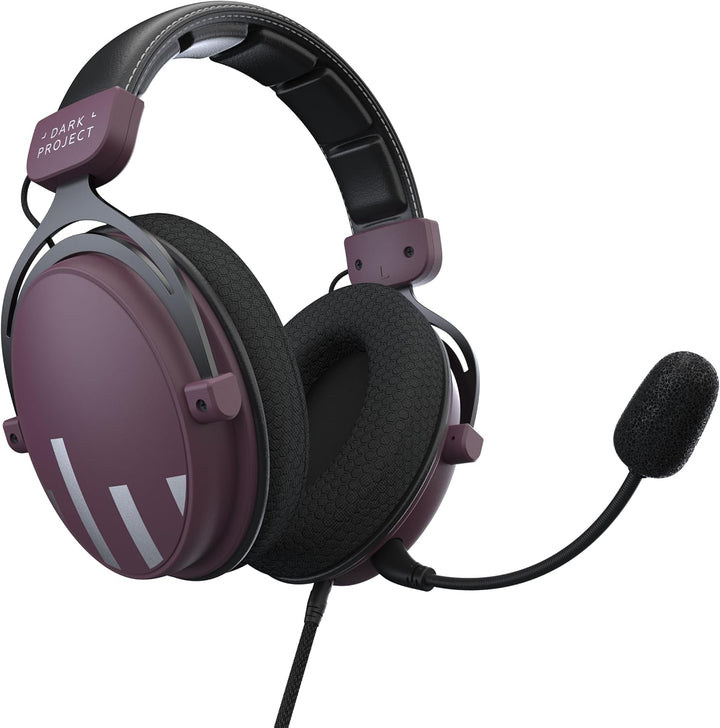 Dark Project HS4 Kabelgebundenes Gaming-Headset | 3,5-mm-Audiobuchse | Zweikammer-53-mm-Treiber mit