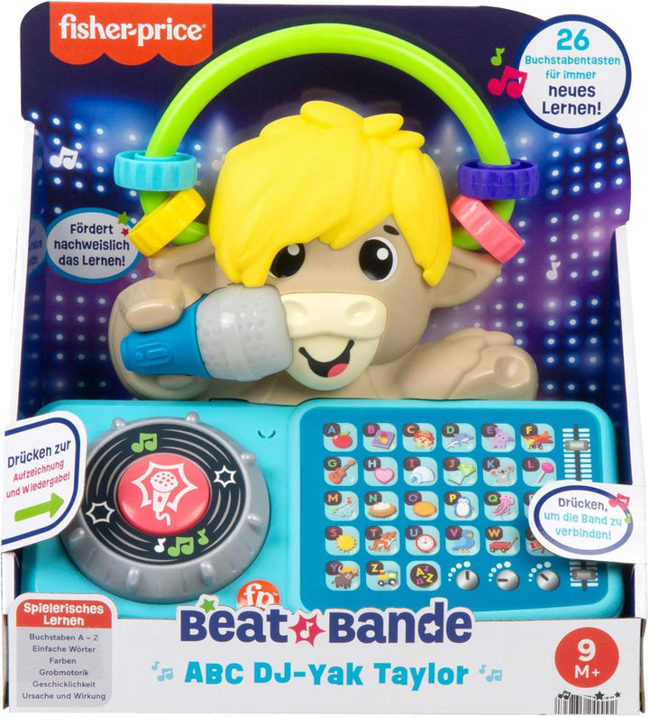 Fisher-Price Lernspielzeug für Babys und Kleinkinder, Beat Bande ABC DJ-Yak Taylor mit interaktiver