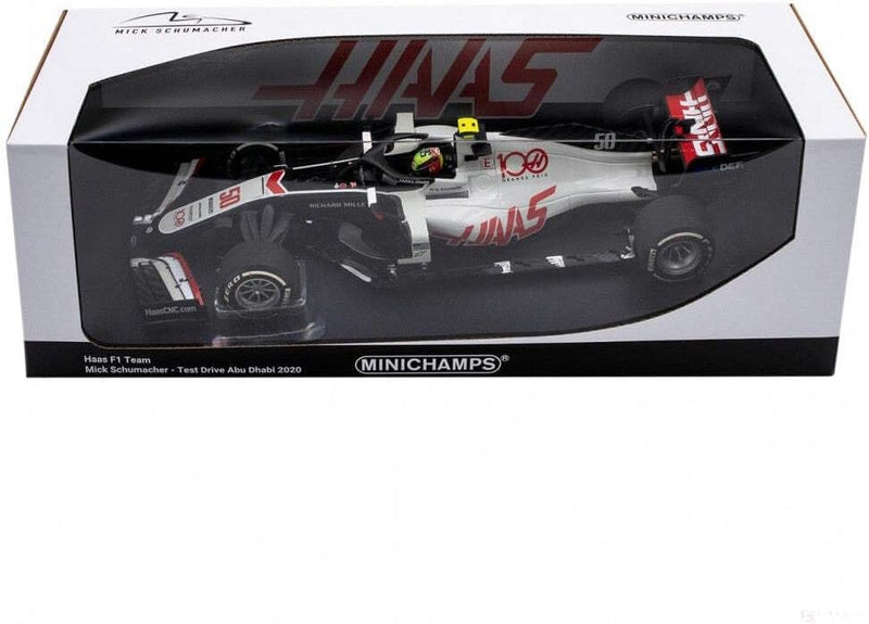 Minichamps 2020-HAAS-MKS-18 Miniaturauto aus der Kollektion, Weiss/Rot, 1:18