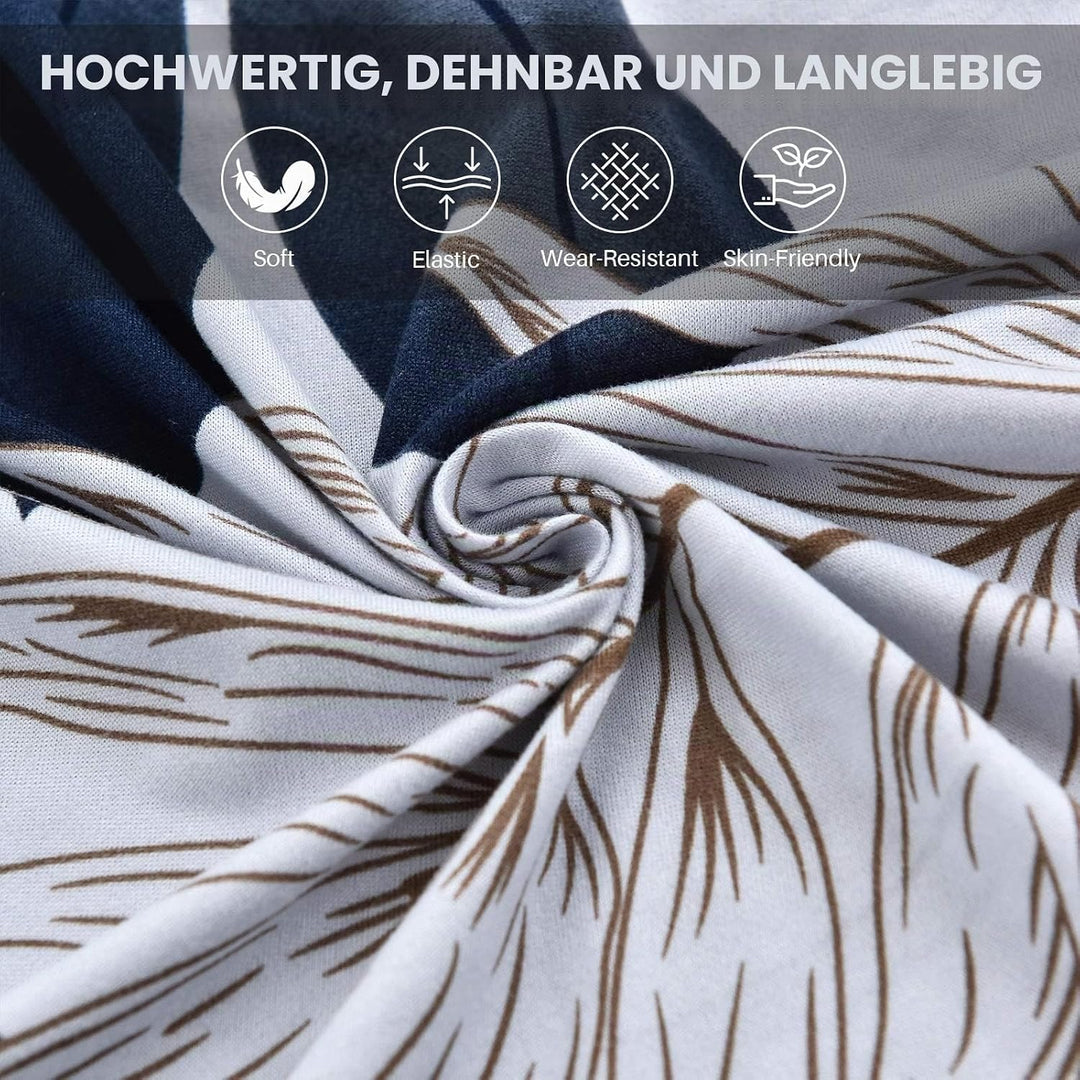 ShowyLive Sofa Überzug Couch Überzug 2er Set für Ecksofa L-Form Sofabezug 3 Sitzer+3 Sitzer, mit 4 S