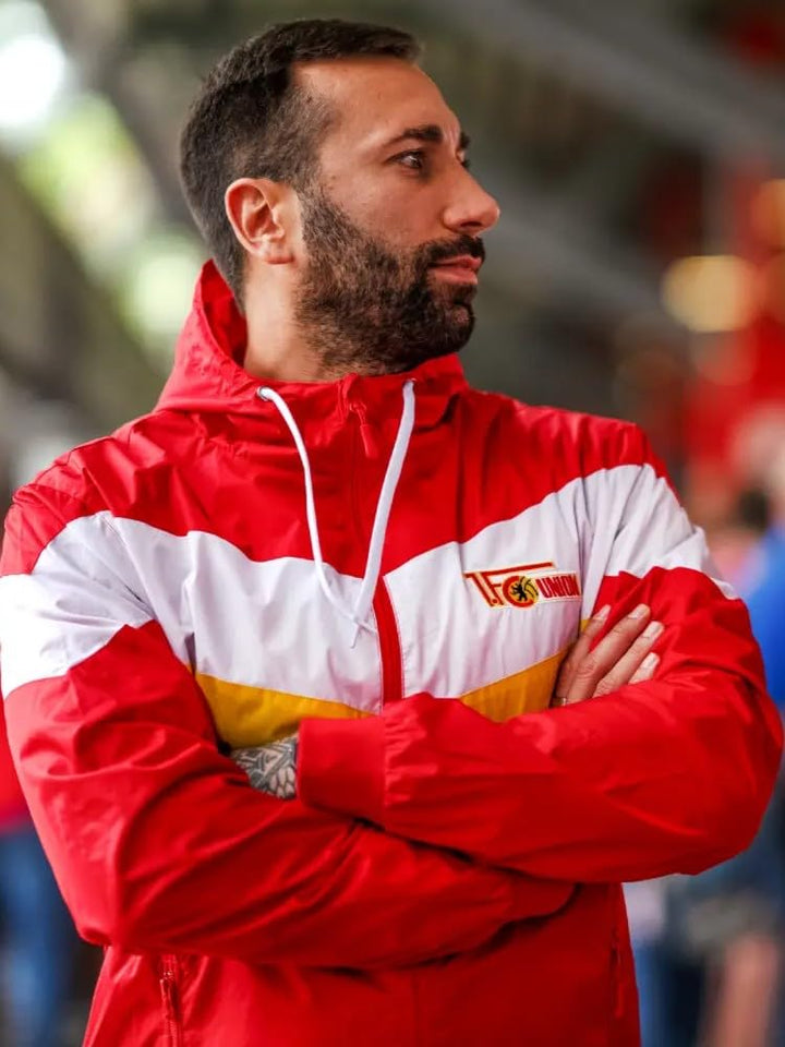 1. FC UNION Berlin Stadionjacke, Jacke Logo - Rot L Rot/Weiss/Gelb, L Rot/Weiss/Gelb
