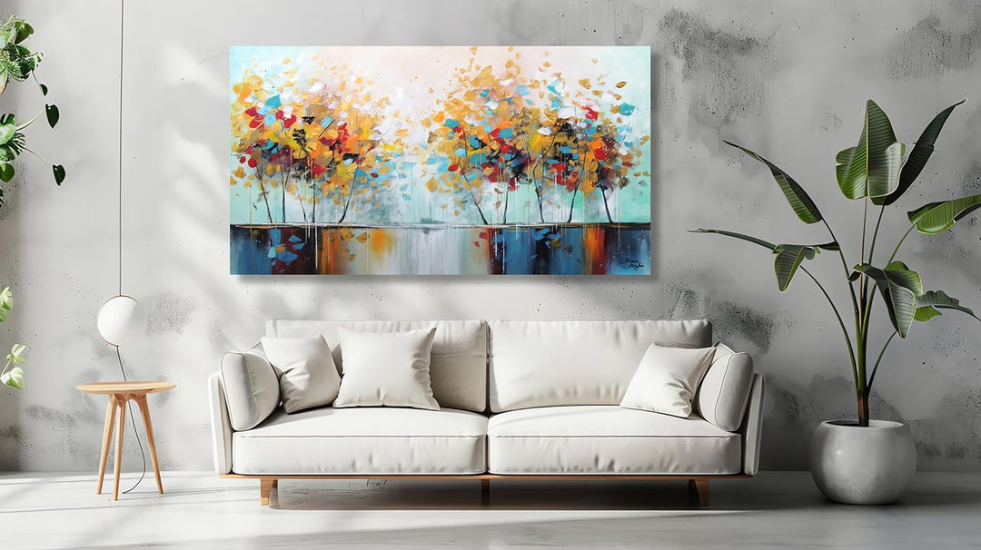 Monica Mirafiori I 100% HANDGEMALT I Gemälde Kreis 100x50cm | Gemälde Handgemalt | Acrylgemälde | Se