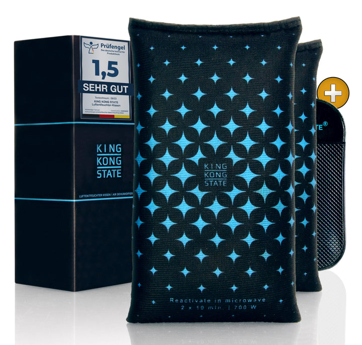 King Kong State Luftentfeuchter für Autos 2-Pack - Entfeuchter-Kissen 2x 1kg für beschlagene Autosch