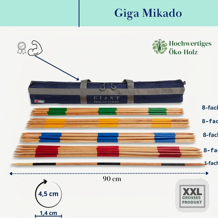 Übergames XXXL Giga Riesen-Mikado aus ECO-Hartholz