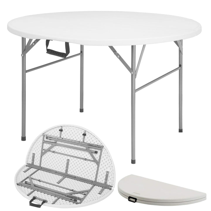 Floordirekt- Gartentisch Klappbar Kunststoff 120x74 cm - Buffettisch mit Tragegriff - Klapptisch für