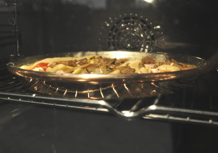 CREARTISTIC 100% Made in Italy - Pizzablech - Kupferbackblech für Pizza - Pizzaform - Pizzablech run