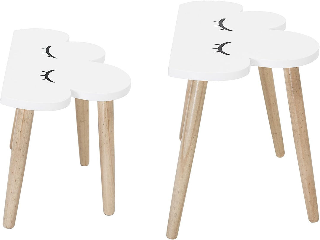 Bloomingville [W] Table, White, MDF,L45xH34xW27/L55xH46xW33 cm, Set of 2