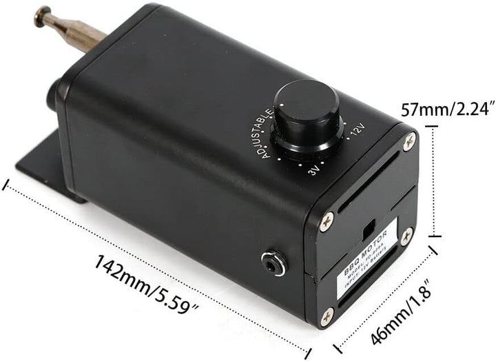 GrillMotor, 15W DC 3-12V BBQ Rotator Grillmotor Schwarz Grillspiess Drehspiess Rotisserie Getriebemo