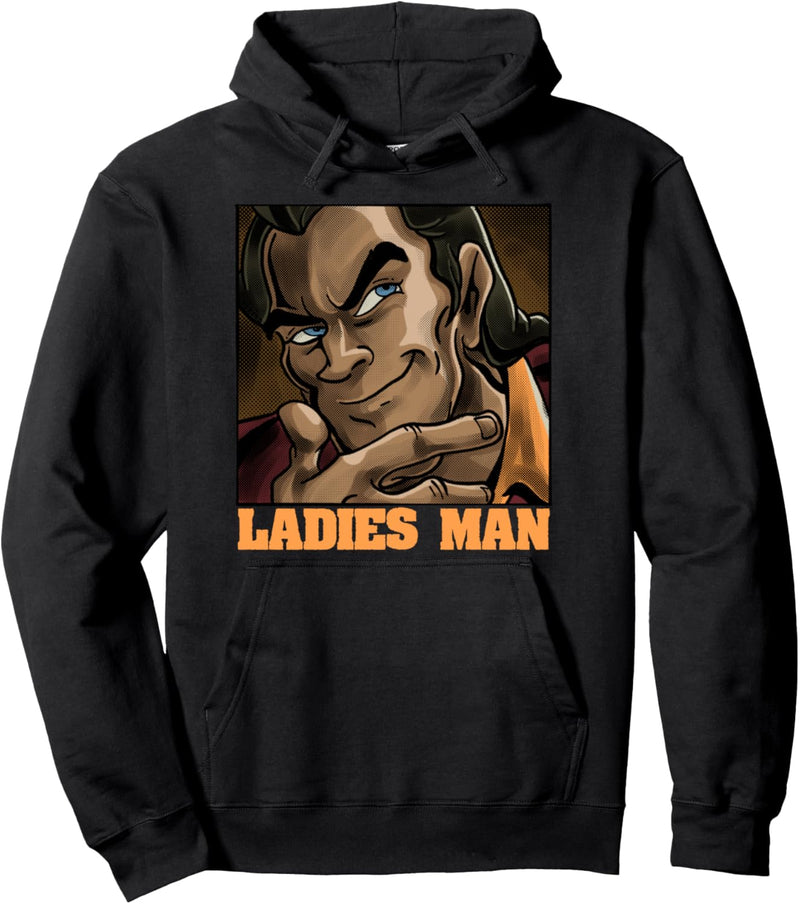 Disney Beauty And Beast Gaston Ladies Man Portrait Pullover Hoodie