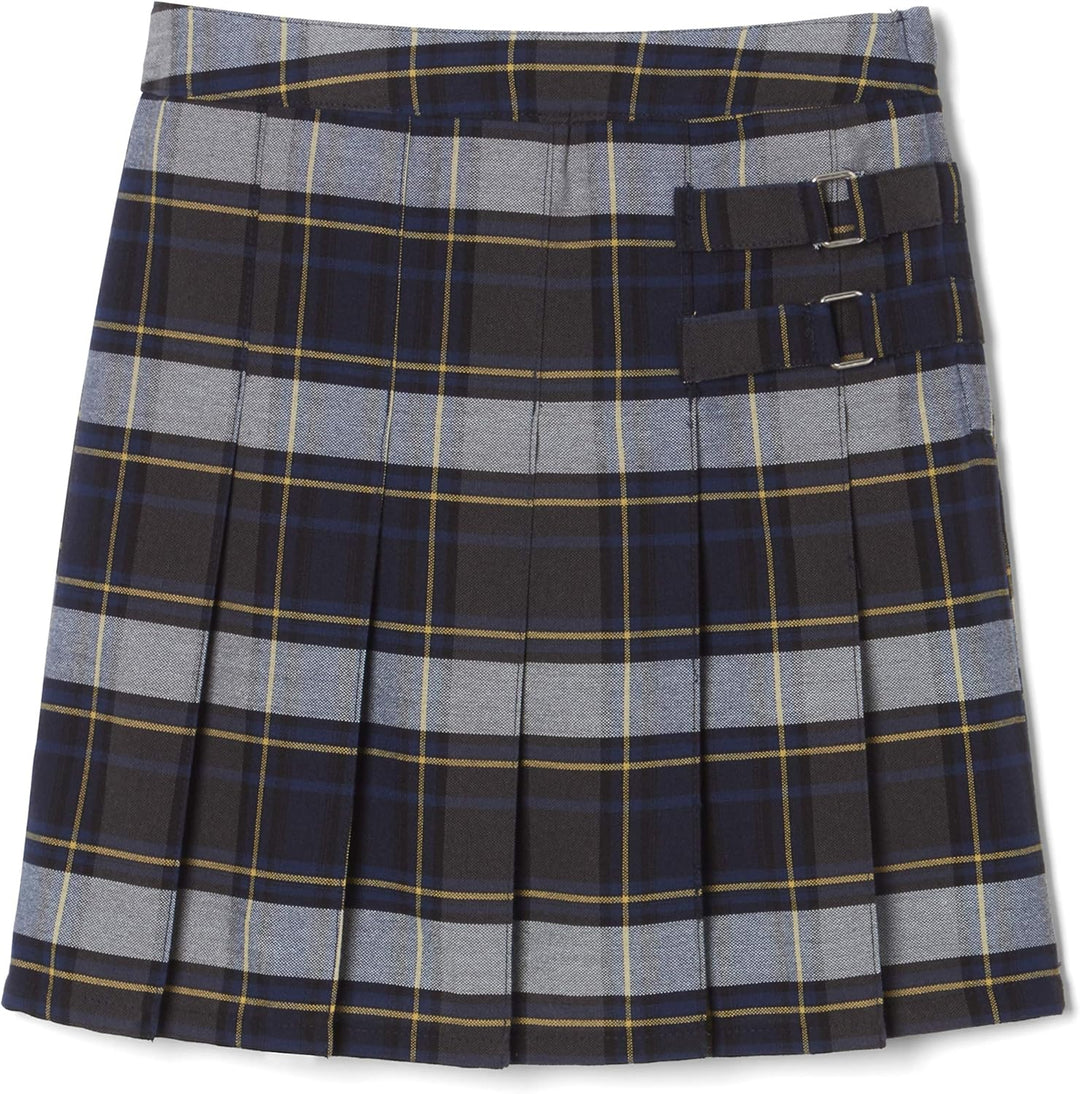 French Toast Mädchen Verstellbare Taille, Plissiert, Vorne mit Zwei Laschen Scooter Skirt 38 Blue &