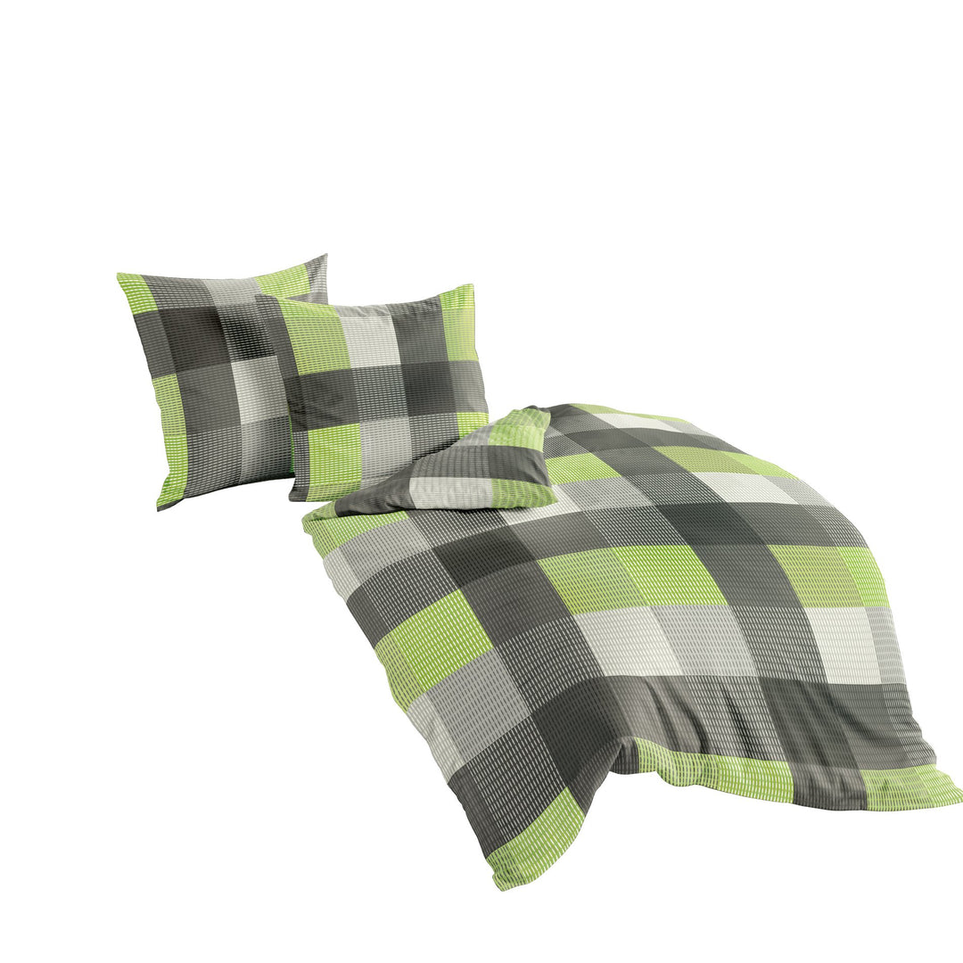 Bierbaum Bettwäsche 6452, Fein-Biber, Made in Germany, kiwi 07, 135 x 200 cm Kiwi 135 x 200 cm Singl