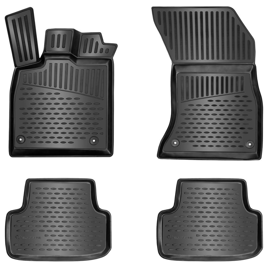 ELMASLINE 3D Gummimatten Set für Hyundai Tucson 1. Gen. 2004-2010 | Fussmatten Set mit hohem Rand -