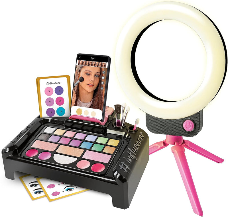 Clementoni Crazy Chic Make-up Artist - Schminkkasten, buntes Make-up Set mit glitzerndem Lidschatten