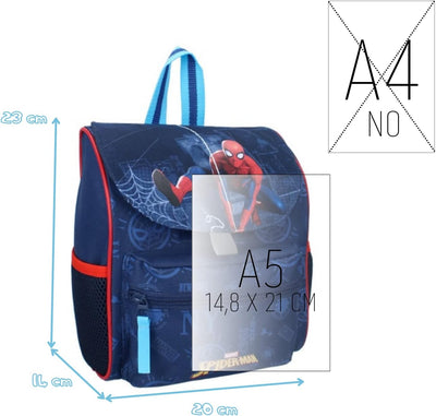 mybagstory - Kleiner Rucksack – Spiderman – Kinder – Schule – Kindergarten – Kindergarten – Krippe –