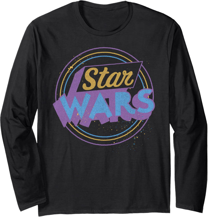 Star Wars Retro Block Logo Langarmshirt