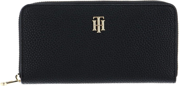 Tommy Hilfiger Damen TH Element Large ZA Reisezubehör-Bi-Fold-Polyester Brieftasche, Black