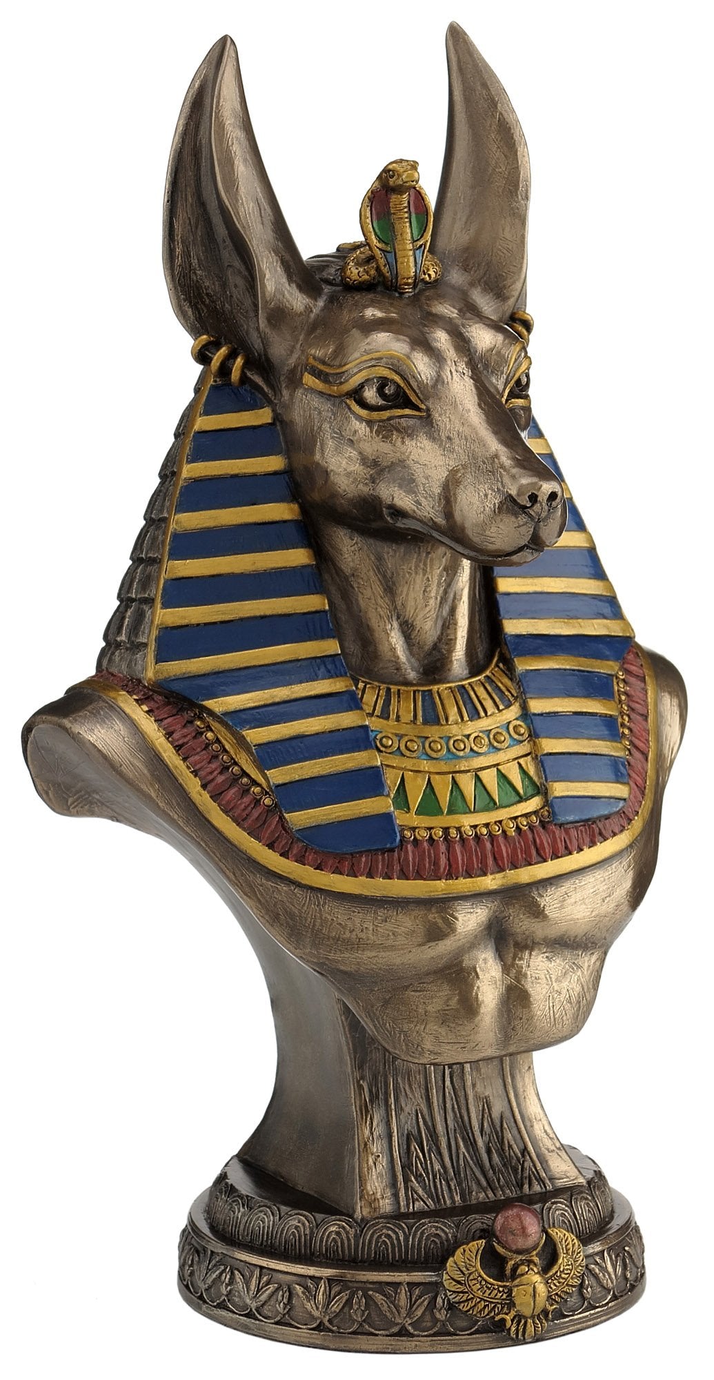 Antike Ägyptische Jackal Gott Anubis Bronze Finish Büste Statue