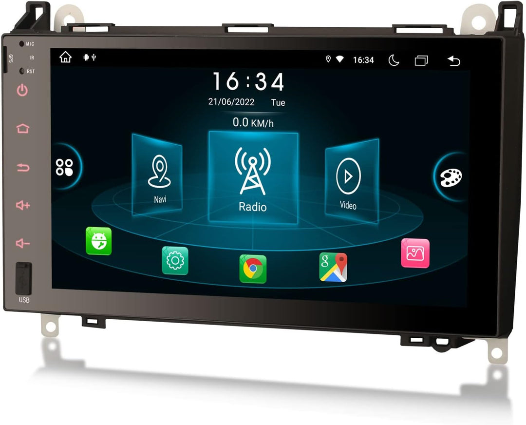 Erisin 9" Android 12 IPS Autoradio 2Din Bluetooth mit GPS Navi Für Mercedes Benz A/B Klasse W169 W24