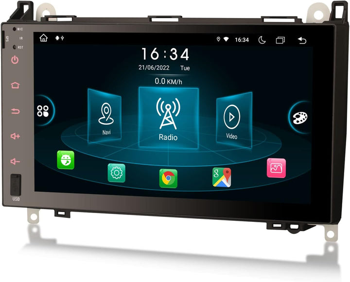 Erisin 9" Android 12 IPS Autoradio 2Din Bluetooth mit GPS Navi Für Mercedes Benz A/B Klasse W169 W24