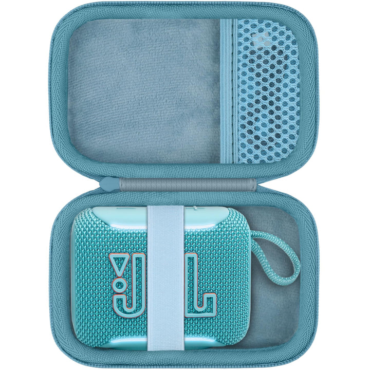 co2CREA Hart Reise Schutz Hülle Etui Tasche für JBL GO 4 /JBL GO 3 Eco/JBL GO 3 Ultra tragbarer Blue