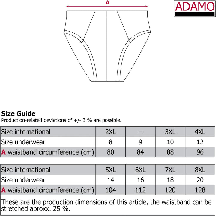 Grosse Grössen - Adamo Herrenslip 3er Pack in Übergrösse 10