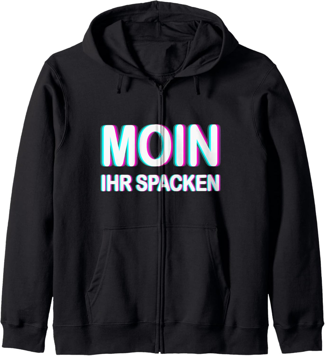 Moin ihr Spacken Plattdeutsch Moin Möwe Digga Vaporwave Kapuzenjacke